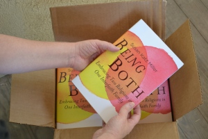 A box full of Being Both books arrives on my porch.
